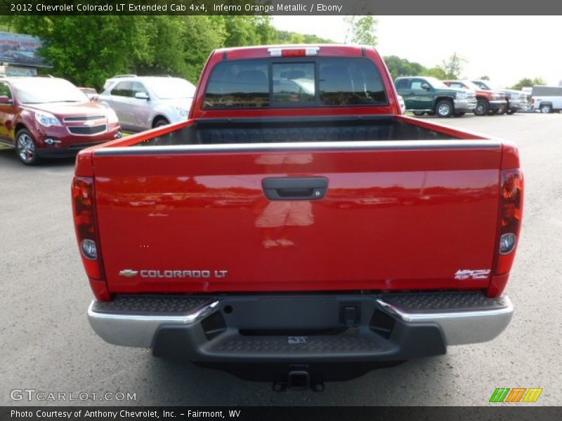 Inferno Orange Metallic / Ebony 2012 Chevrolet Colorado LT Extended Cab 4x4