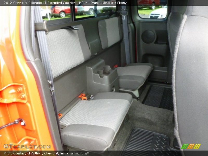 Inferno Orange Metallic / Ebony 2012 Chevrolet Colorado LT Extended Cab 4x4
