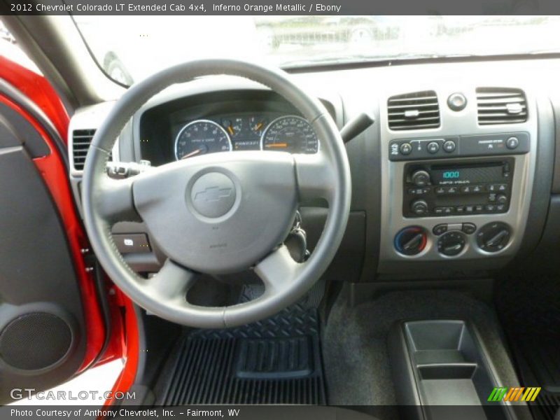 Inferno Orange Metallic / Ebony 2012 Chevrolet Colorado LT Extended Cab 4x4