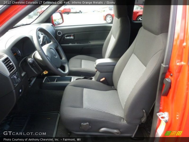 Inferno Orange Metallic / Ebony 2012 Chevrolet Colorado LT Extended Cab 4x4
