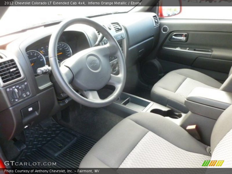 Inferno Orange Metallic / Ebony 2012 Chevrolet Colorado LT Extended Cab 4x4
