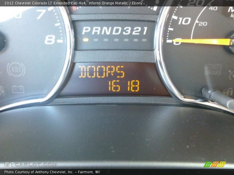 Inferno Orange Metallic / Ebony 2012 Chevrolet Colorado LT Extended Cab 4x4