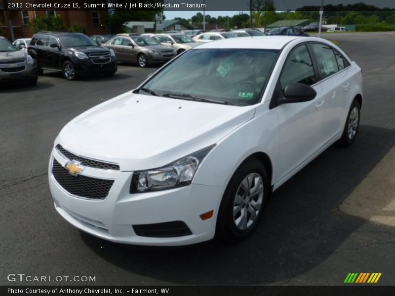 Summit White / Jet Black/Medium Titanium 2012 Chevrolet Cruze LS
