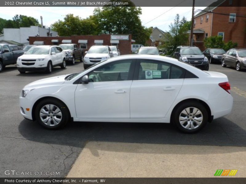 Summit White / Jet Black/Medium Titanium 2012 Chevrolet Cruze LS