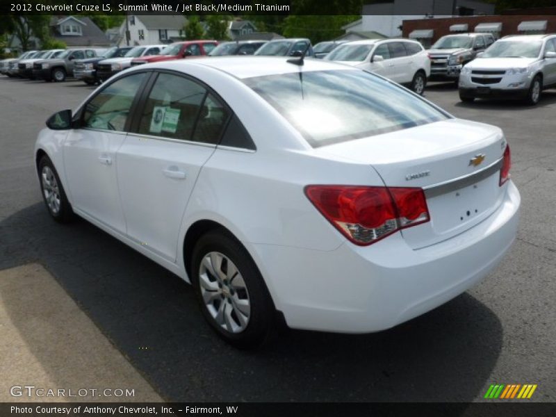 Summit White / Jet Black/Medium Titanium 2012 Chevrolet Cruze LS