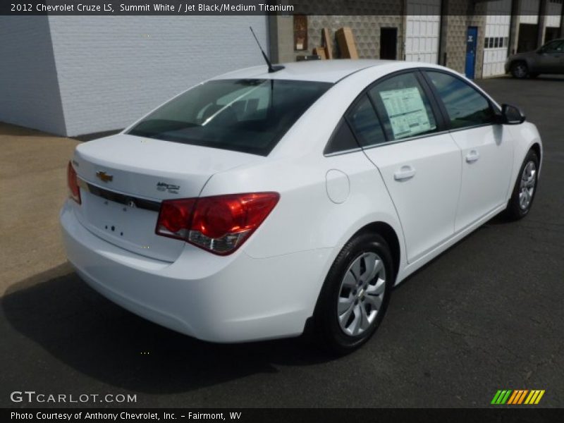 Summit White / Jet Black/Medium Titanium 2012 Chevrolet Cruze LS
