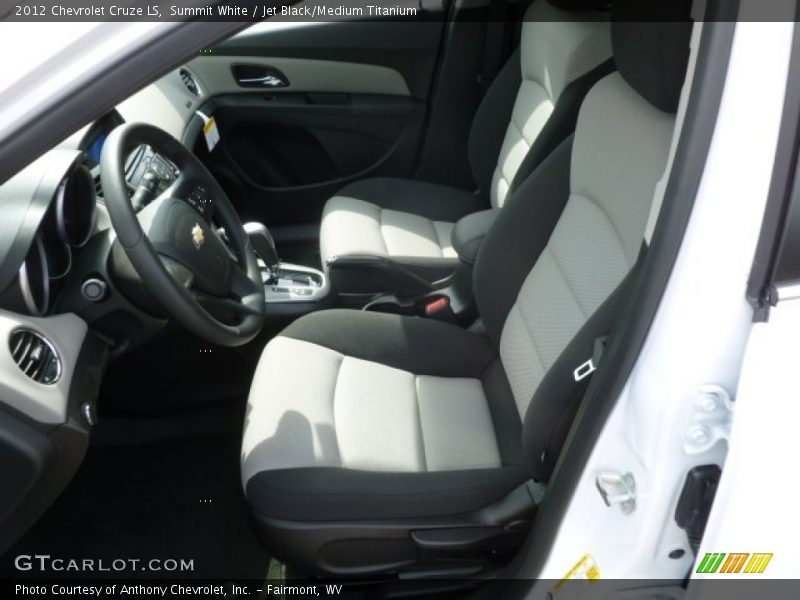 Summit White / Jet Black/Medium Titanium 2012 Chevrolet Cruze LS