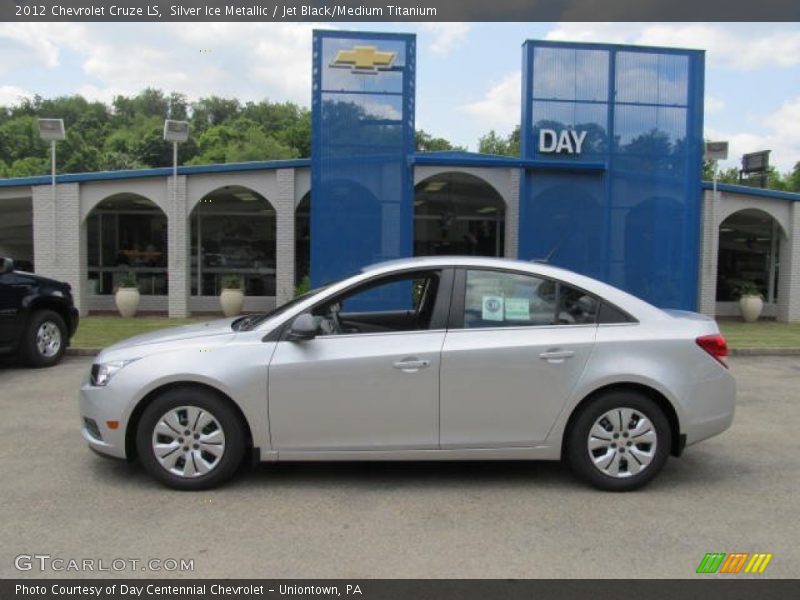 Silver Ice Metallic / Jet Black/Medium Titanium 2012 Chevrolet Cruze LS