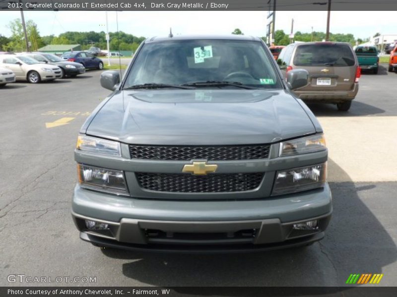 Dark Gray Metallic / Ebony 2012 Chevrolet Colorado LT Extended Cab 4x4