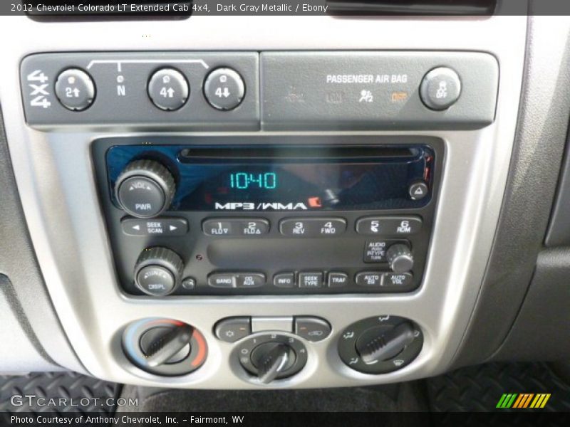 Controls of 2012 Colorado LT Extended Cab 4x4