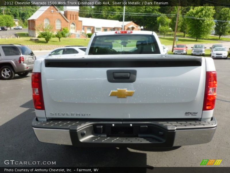Silver Ice Metallic / Dark Titanium 2012 Chevrolet Silverado 1500 Work Truck Extended Cab 4x4