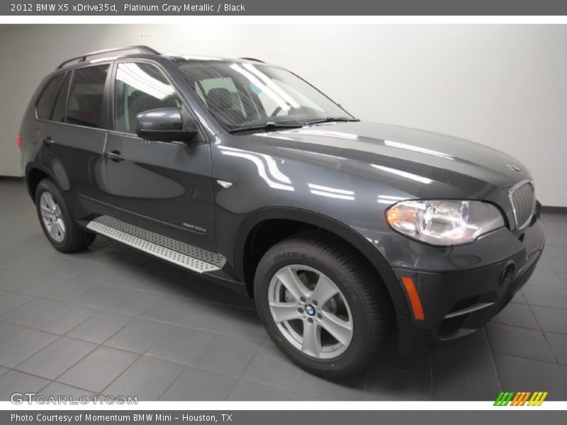 Platinum Gray Metallic / Black 2012 BMW X5 xDrive35d