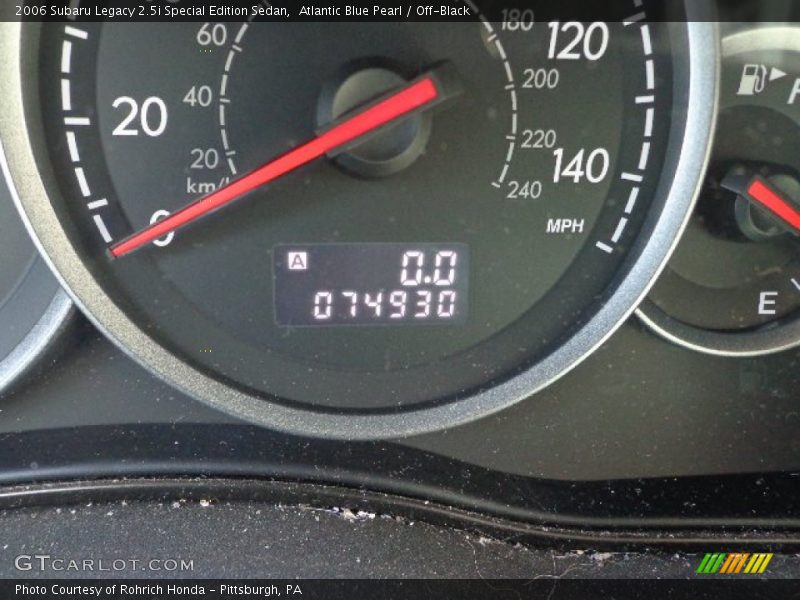 Atlantic Blue Pearl / Off-Black 2006 Subaru Legacy 2.5i Special Edition Sedan