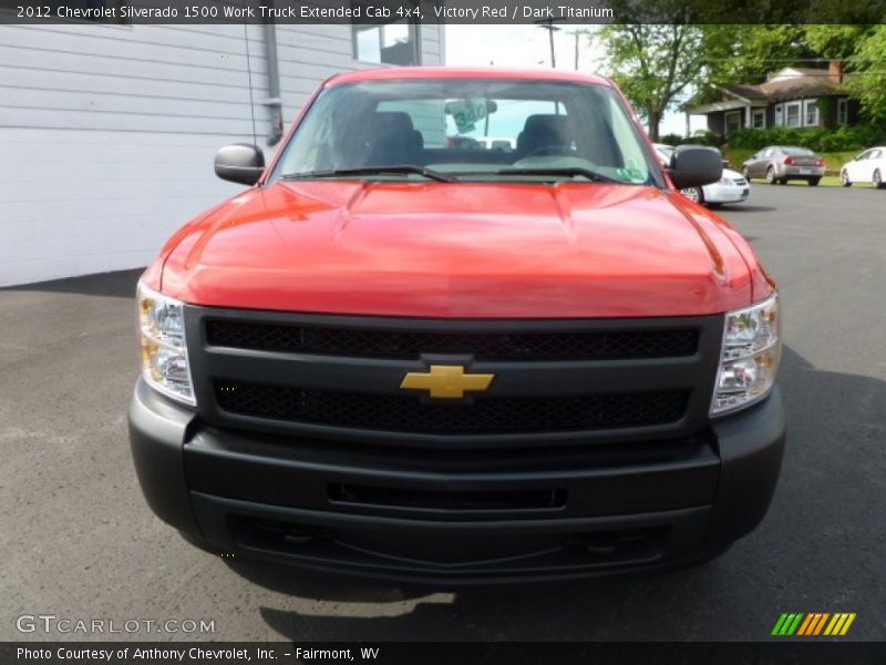 Victory Red / Dark Titanium 2012 Chevrolet Silverado 1500 Work Truck Extended Cab 4x4