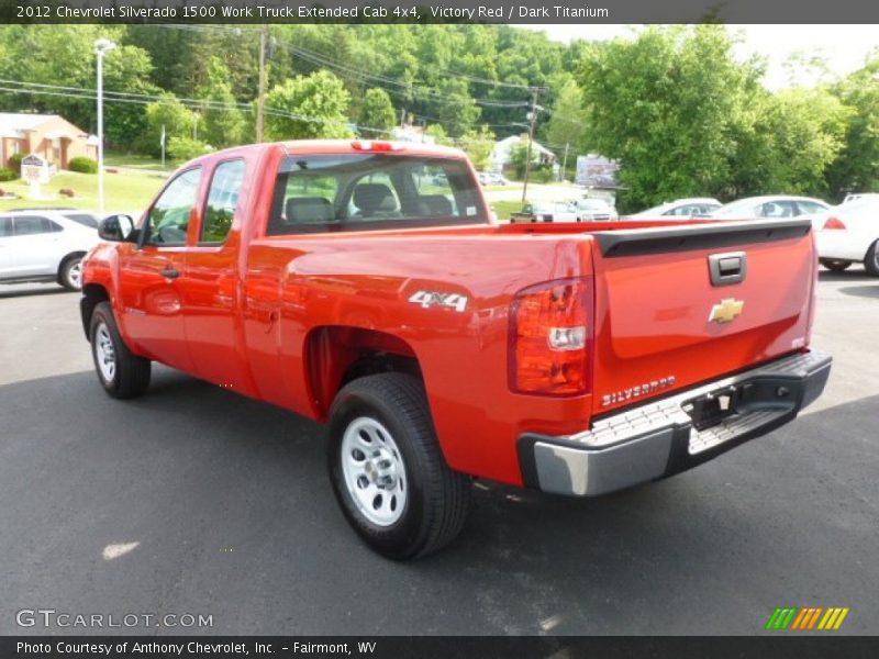 Victory Red / Dark Titanium 2012 Chevrolet Silverado 1500 Work Truck Extended Cab 4x4