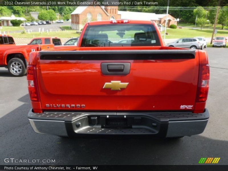 Victory Red / Dark Titanium 2012 Chevrolet Silverado 1500 Work Truck Extended Cab 4x4