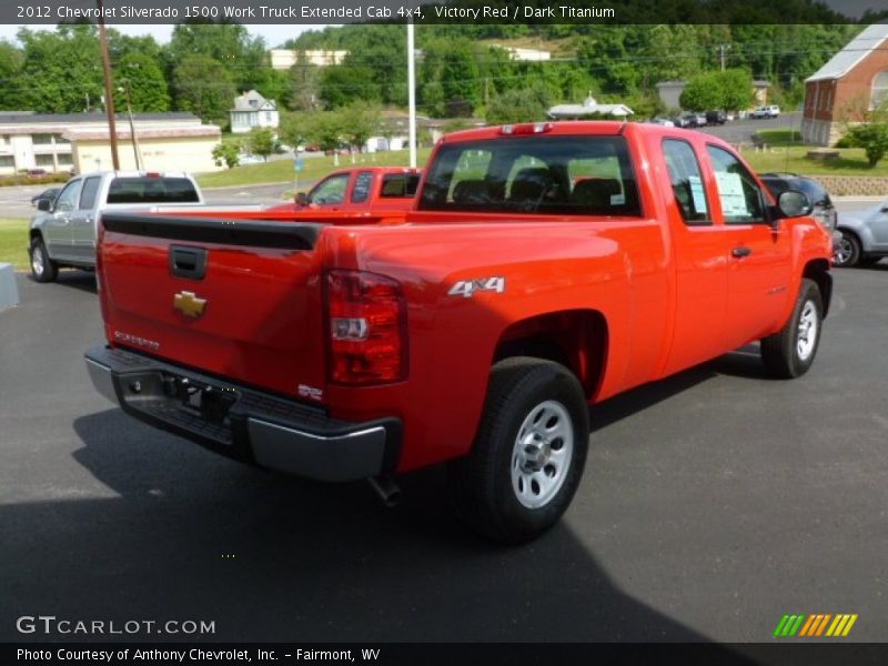 Victory Red / Dark Titanium 2012 Chevrolet Silverado 1500 Work Truck Extended Cab 4x4