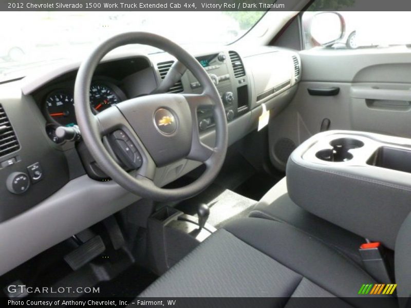Victory Red / Dark Titanium 2012 Chevrolet Silverado 1500 Work Truck Extended Cab 4x4