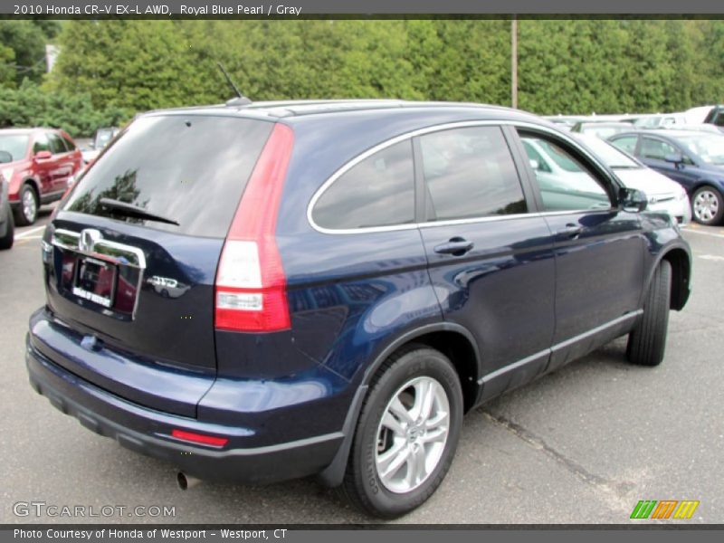 Royal Blue Pearl / Gray 2010 Honda CR-V EX-L AWD