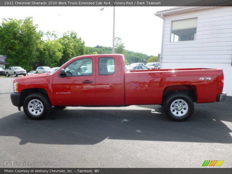 Victory Red / Dark Titanium 2012 Chevrolet Silverado 1500 Work Truck Extended Cab 4x4