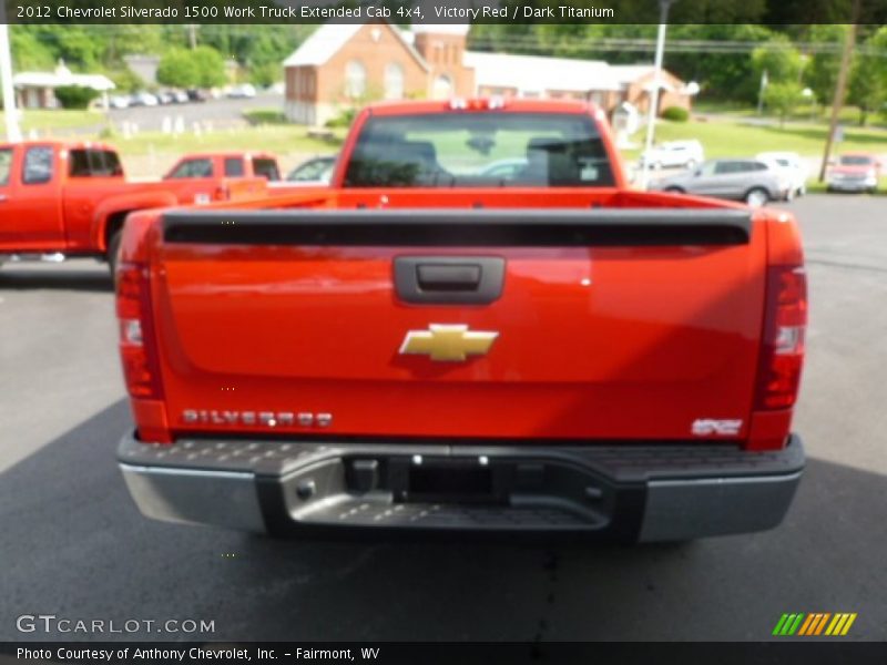 Victory Red / Dark Titanium 2012 Chevrolet Silverado 1500 Work Truck Extended Cab 4x4