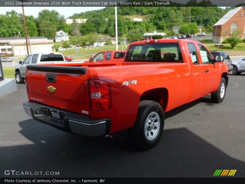 Victory Red / Dark Titanium 2012 Chevrolet Silverado 1500 Work Truck Extended Cab 4x4