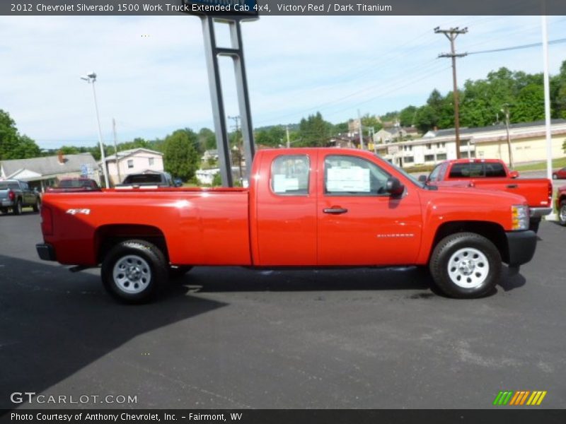 Victory Red / Dark Titanium 2012 Chevrolet Silverado 1500 Work Truck Extended Cab 4x4