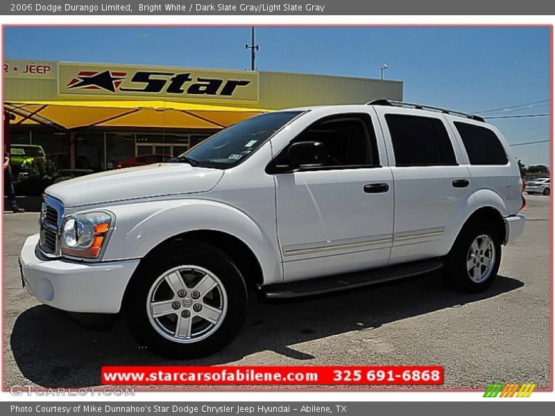 Bright White / Dark Slate Gray/Light Slate Gray 2006 Dodge Durango Limited