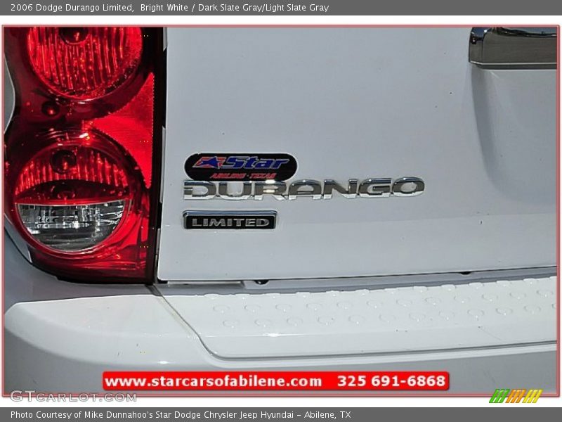 Bright White / Dark Slate Gray/Light Slate Gray 2006 Dodge Durango Limited