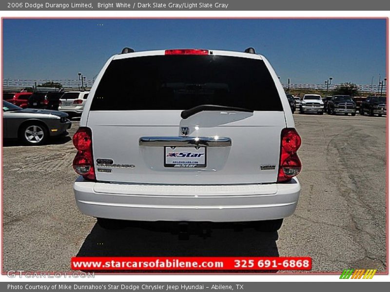 Bright White / Dark Slate Gray/Light Slate Gray 2006 Dodge Durango Limited