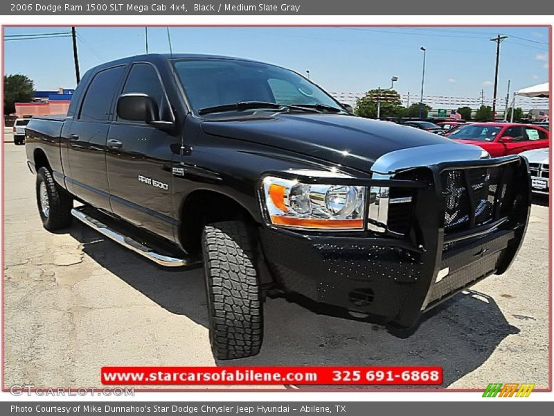 Black / Medium Slate Gray 2006 Dodge Ram 1500 SLT Mega Cab 4x4