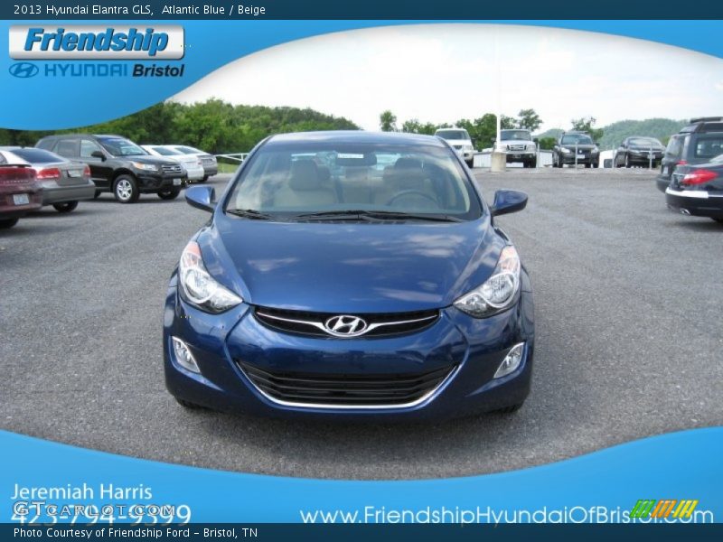 Atlantic Blue / Beige 2013 Hyundai Elantra GLS