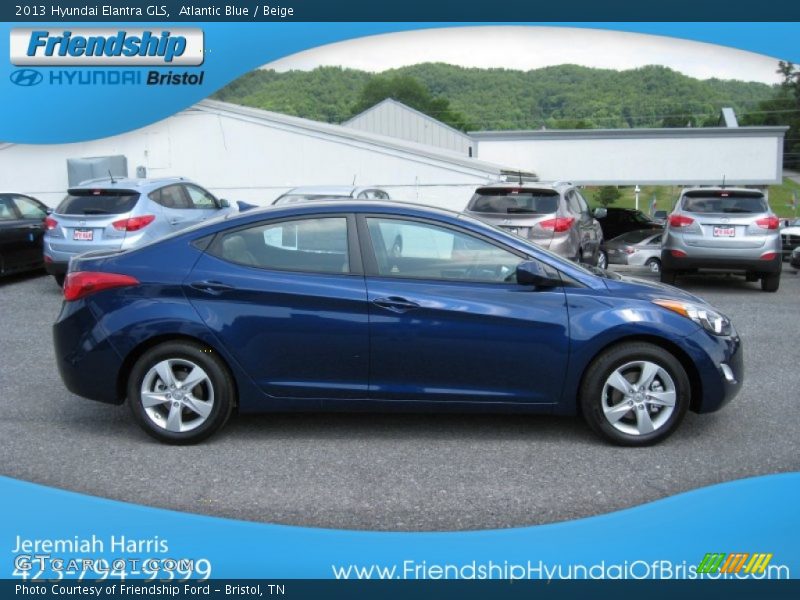 Atlantic Blue / Beige 2013 Hyundai Elantra GLS