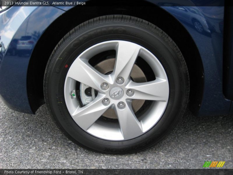 Atlantic Blue / Beige 2013 Hyundai Elantra GLS
