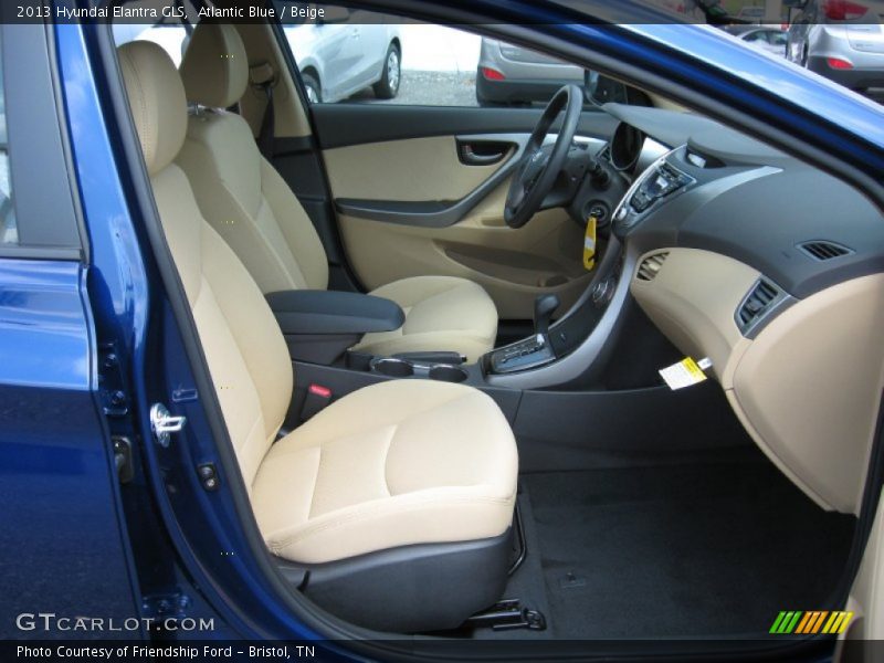 Atlantic Blue / Beige 2013 Hyundai Elantra GLS