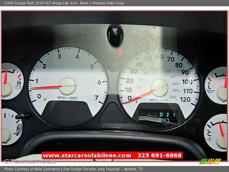 Black / Medium Slate Gray 2006 Dodge Ram 1500 SLT Mega Cab 4x4