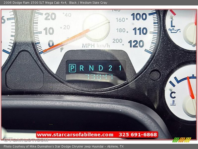 Black / Medium Slate Gray 2006 Dodge Ram 1500 SLT Mega Cab 4x4