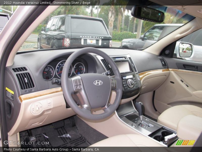 Shimmering Silver / Beige 2012 Hyundai Veracruz Limited