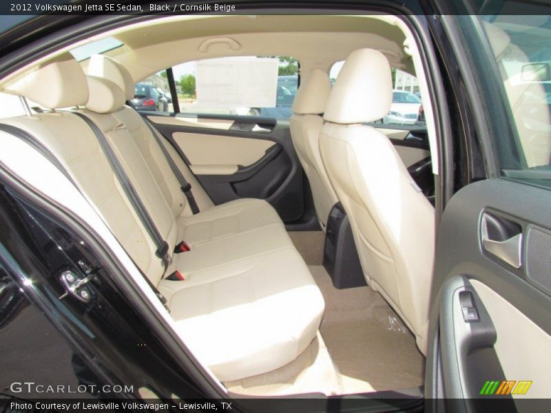 Black / Cornsilk Beige 2012 Volkswagen Jetta SE Sedan