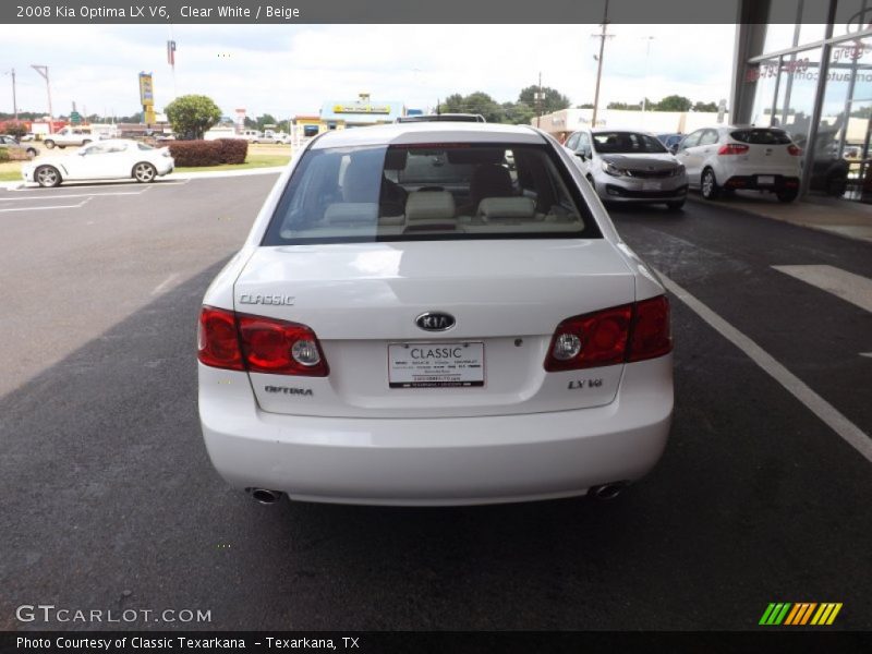 Clear White / Beige 2008 Kia Optima LX V6