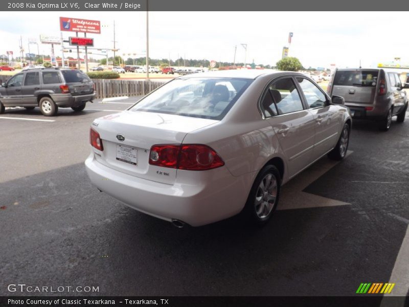 Clear White / Beige 2008 Kia Optima LX V6