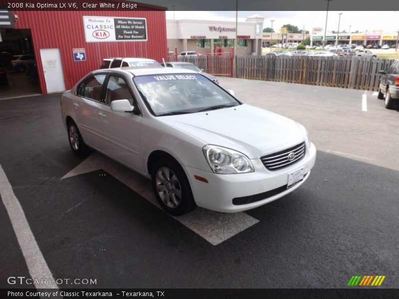 Clear White / Beige 2008 Kia Optima LX V6