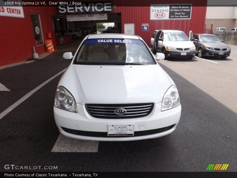 Clear White / Beige 2008 Kia Optima LX V6