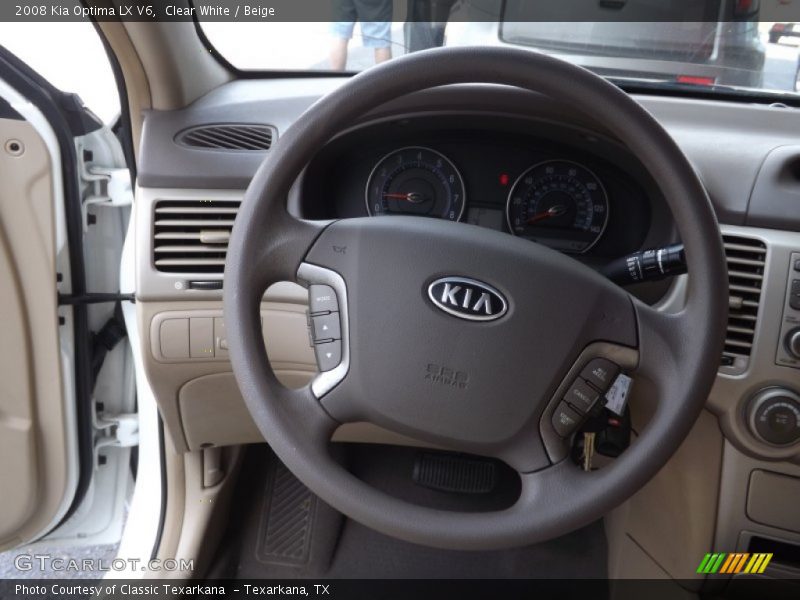 Clear White / Beige 2008 Kia Optima LX V6