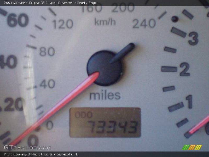 Dover White Pearl / Beige 2001 Mitsubishi Eclipse RS Coupe