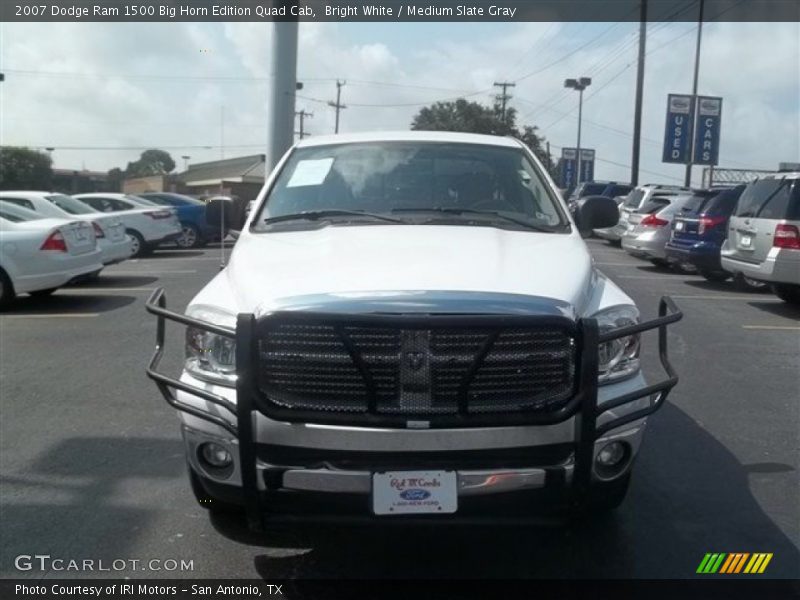 Bright White / Medium Slate Gray 2007 Dodge Ram 1500 Big Horn Edition Quad Cab