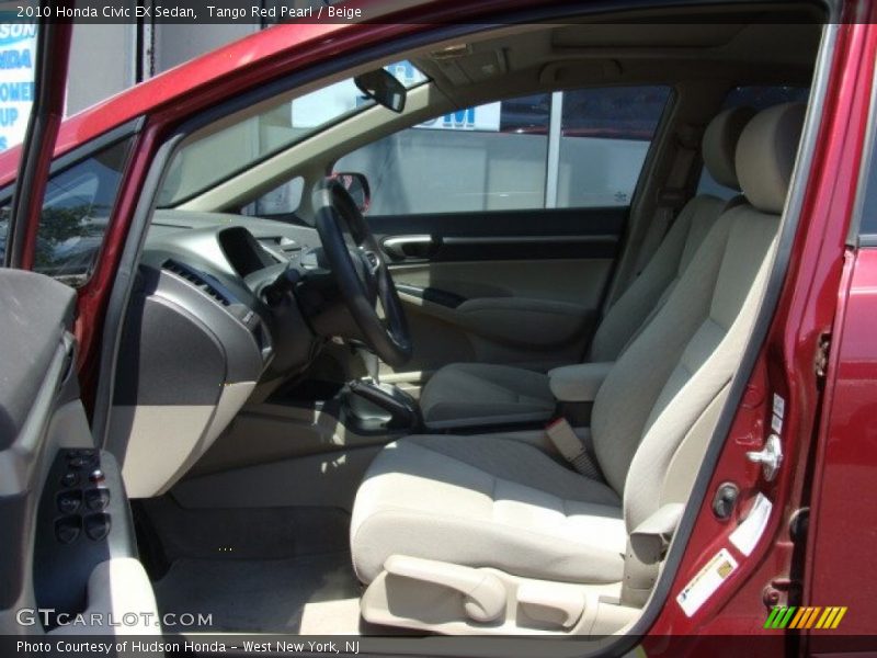 Tango Red Pearl / Beige 2010 Honda Civic EX Sedan