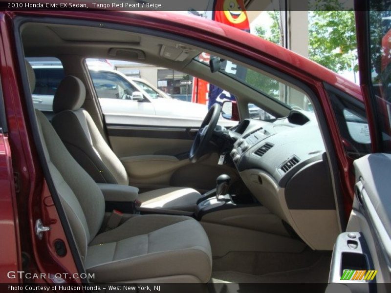 Tango Red Pearl / Beige 2010 Honda Civic EX Sedan