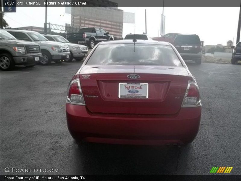 Redfire Metallic / Camel 2007 Ford Fusion SE