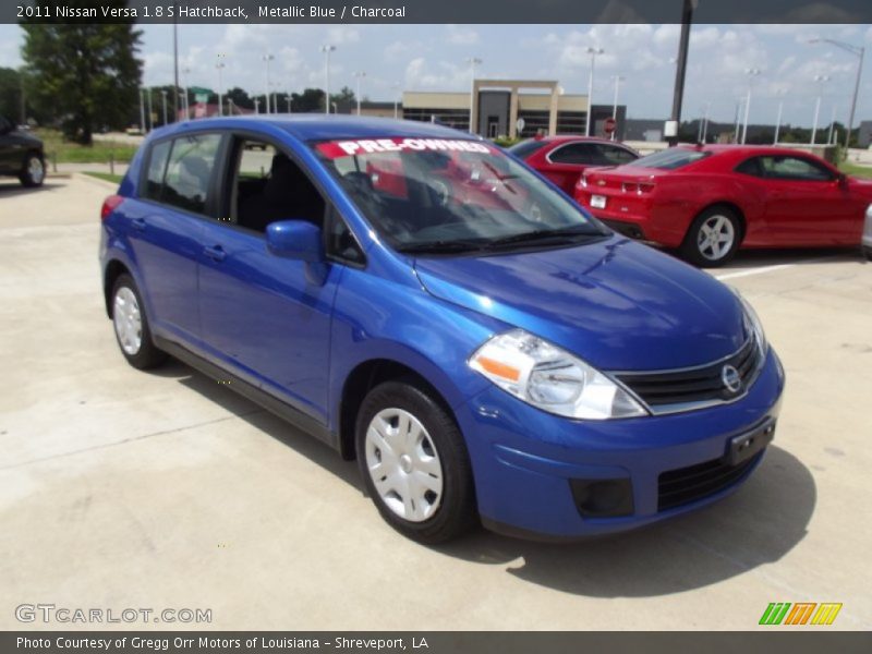 Metallic Blue / Charcoal 2011 Nissan Versa 1.8 S Hatchback